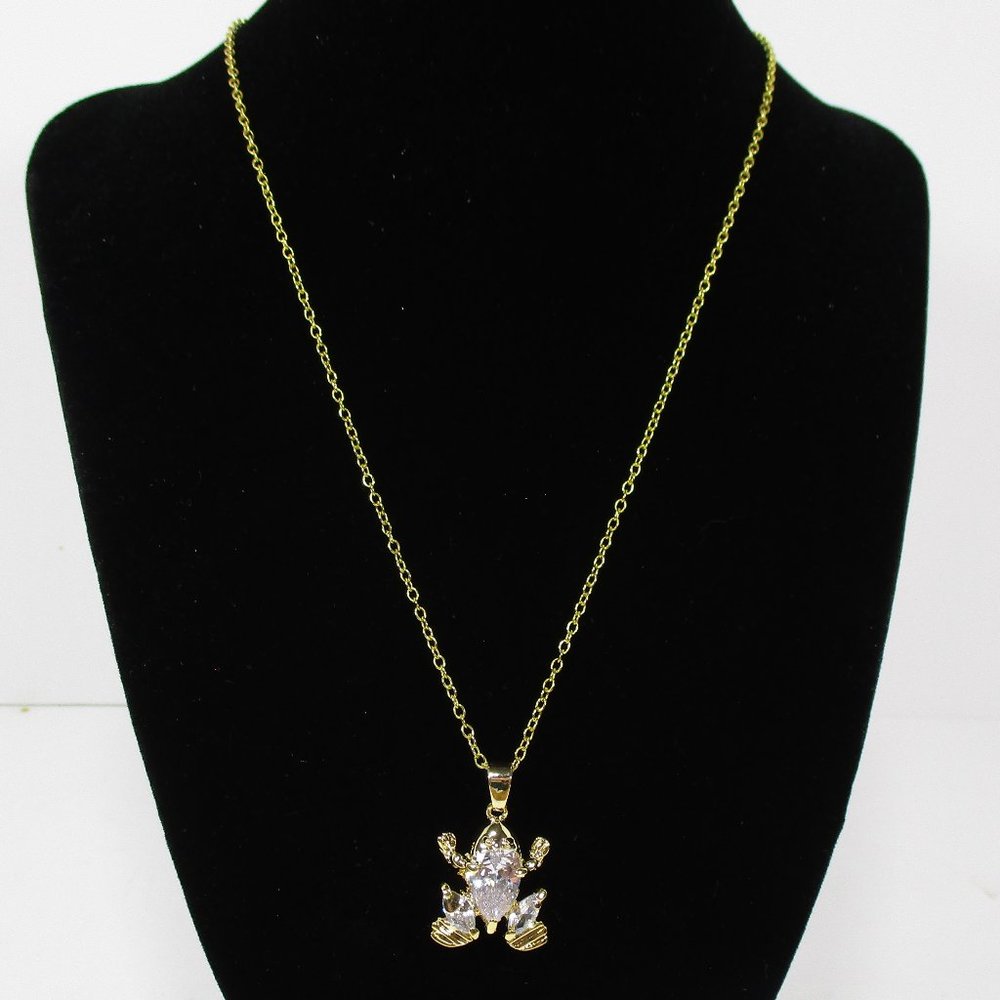 Crystal Frog Necklace